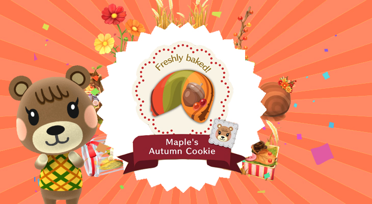 animal crossing pocket camp maples autumn cookie