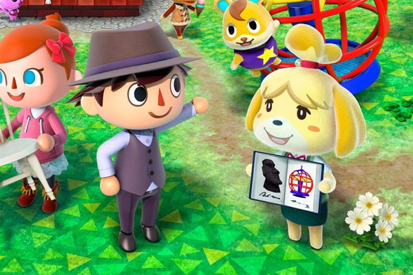 animal crossing isabelle holding guidebook