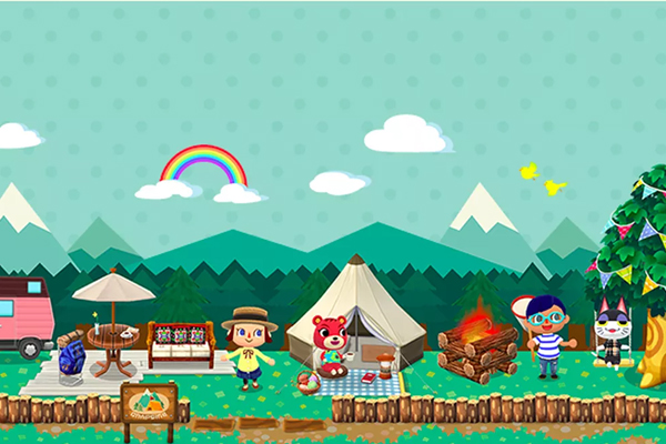 animal crossing pocket camp campsite art